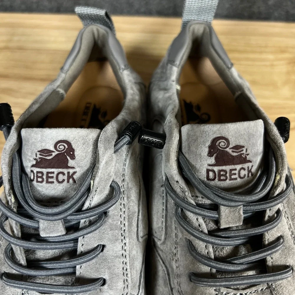 Dbeck Amundsen Grey Suede Handcrafted Casual Outdoor Walking Shoes Size 36